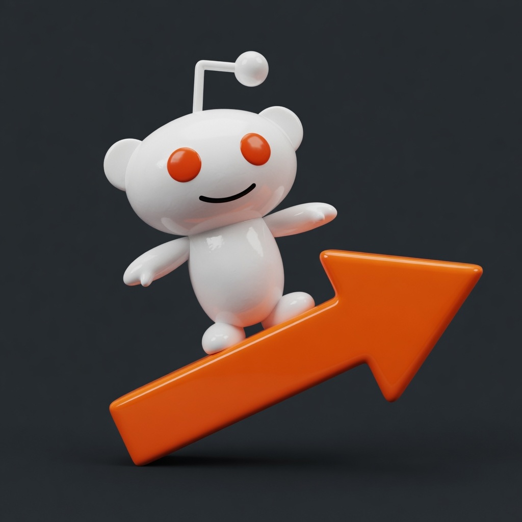 Snoo riding an upvote arrow